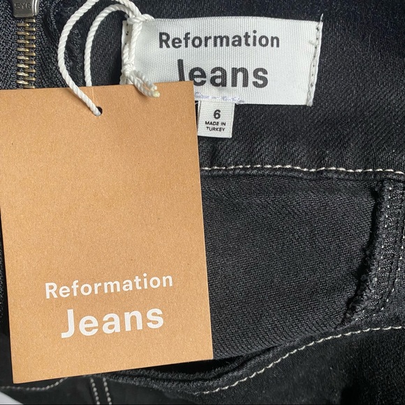 Reformation Black Denim Sleeveless Minidress NWT - Picture 11 of 16